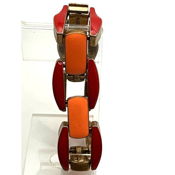 Mod Chic Enamel Colorblock Link Bracelet Multicolor Enamel Retro Inspired Casual - Picture 3 of 9